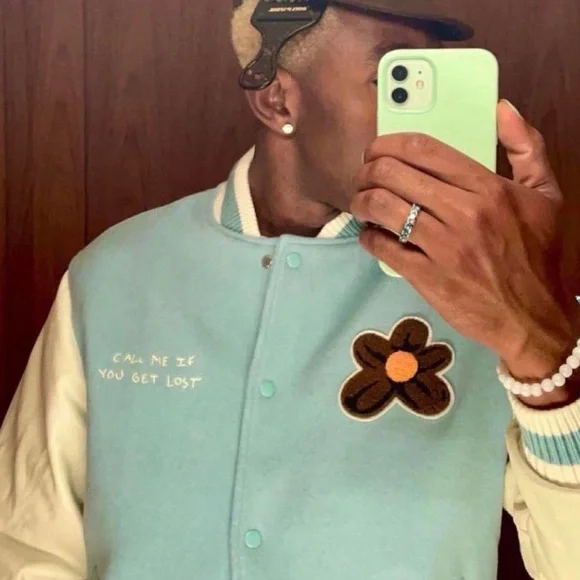 Golf Le Fleur Blue and White Jacket